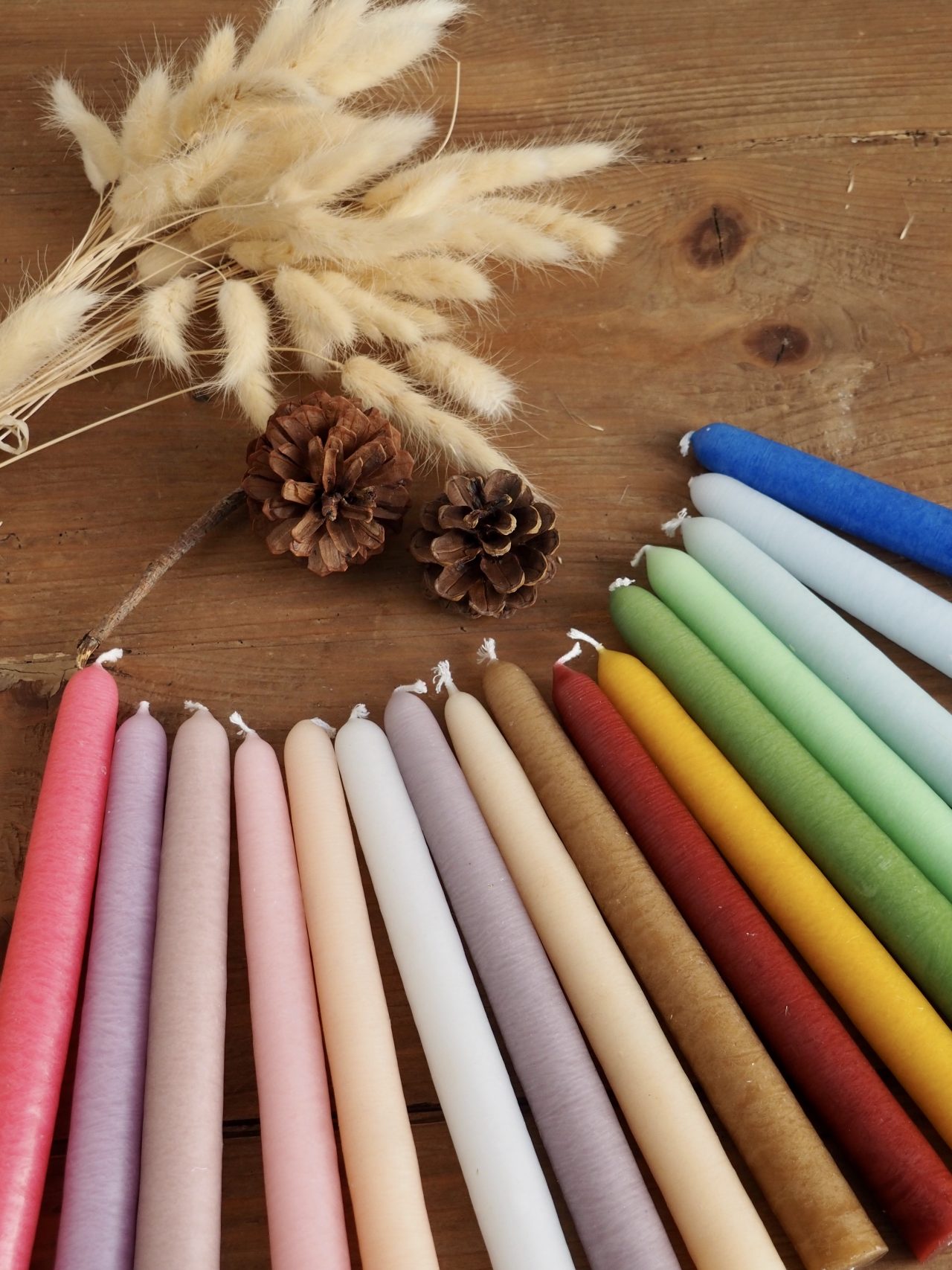 Bougies longues 20 coloris