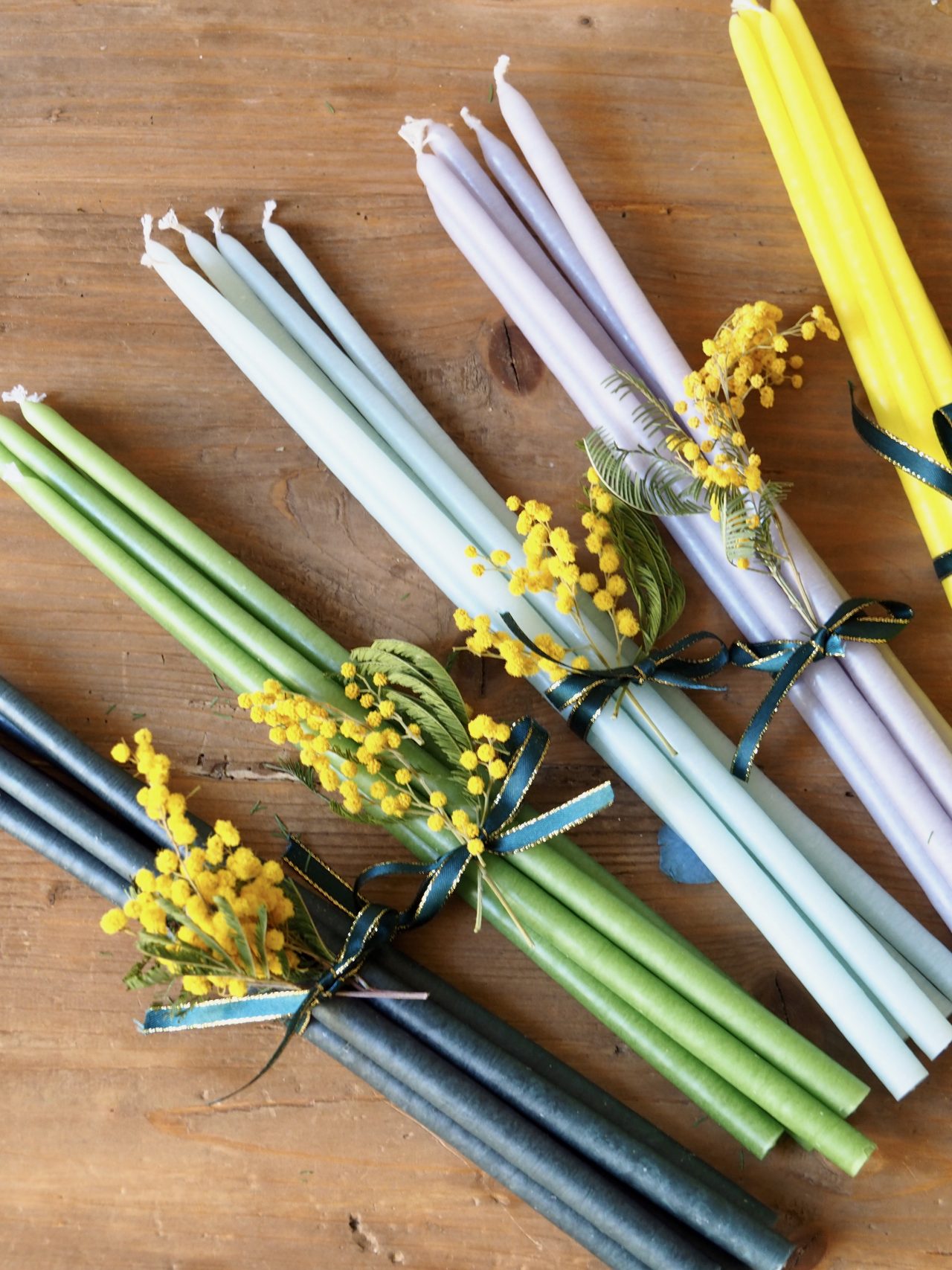 Bougies fleuristes 5 coloris