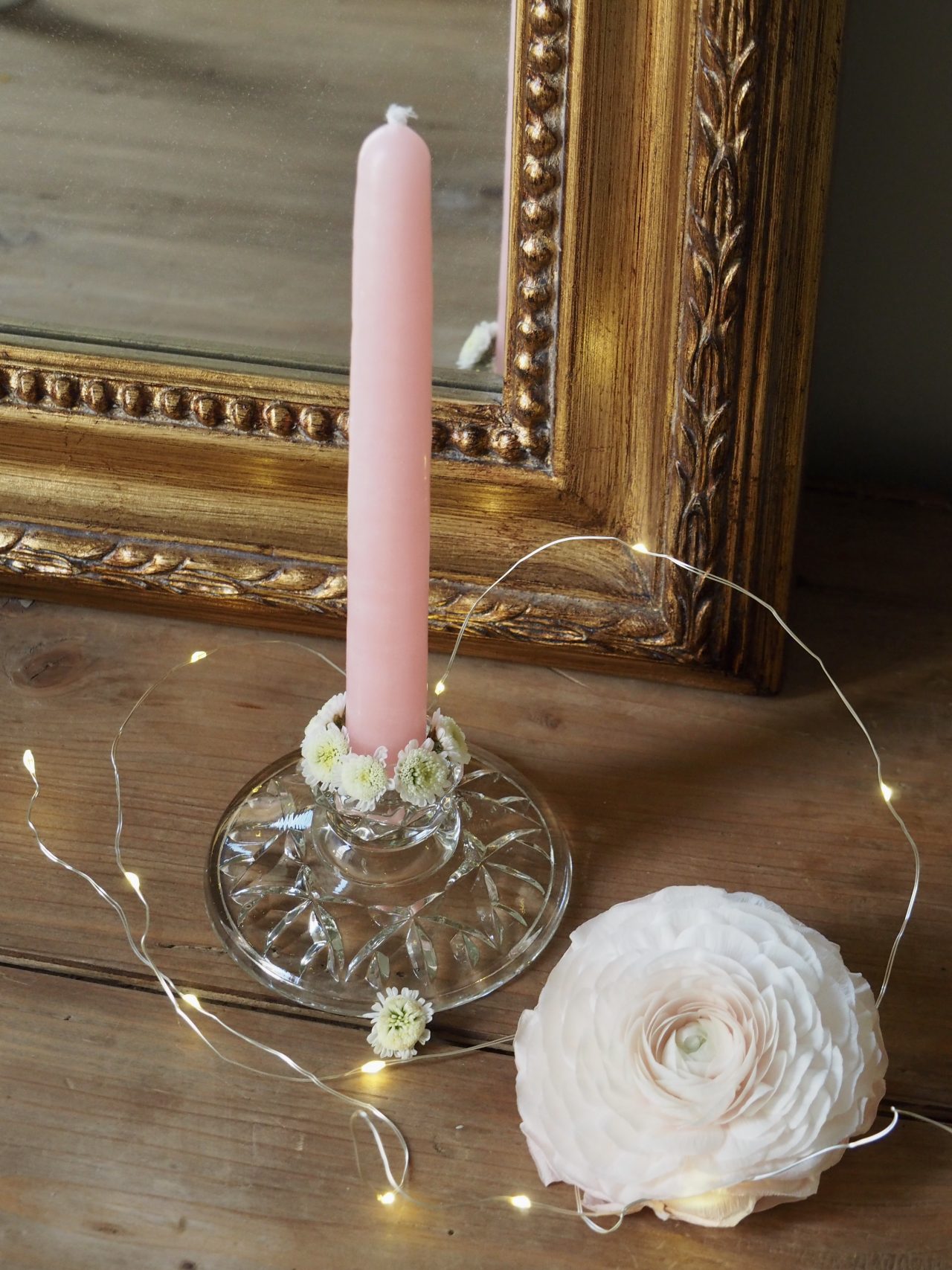 Maison bois de rose Bougeoir en verre sur pied