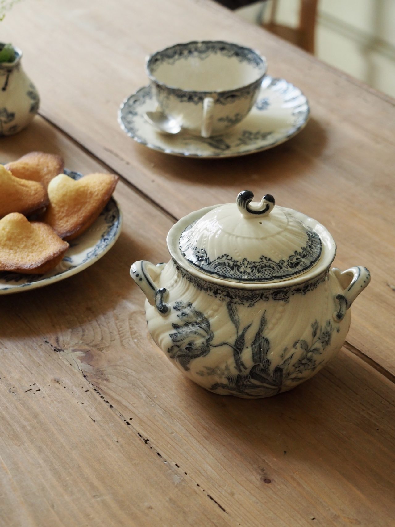 Sucrier Fontanges bleu canton