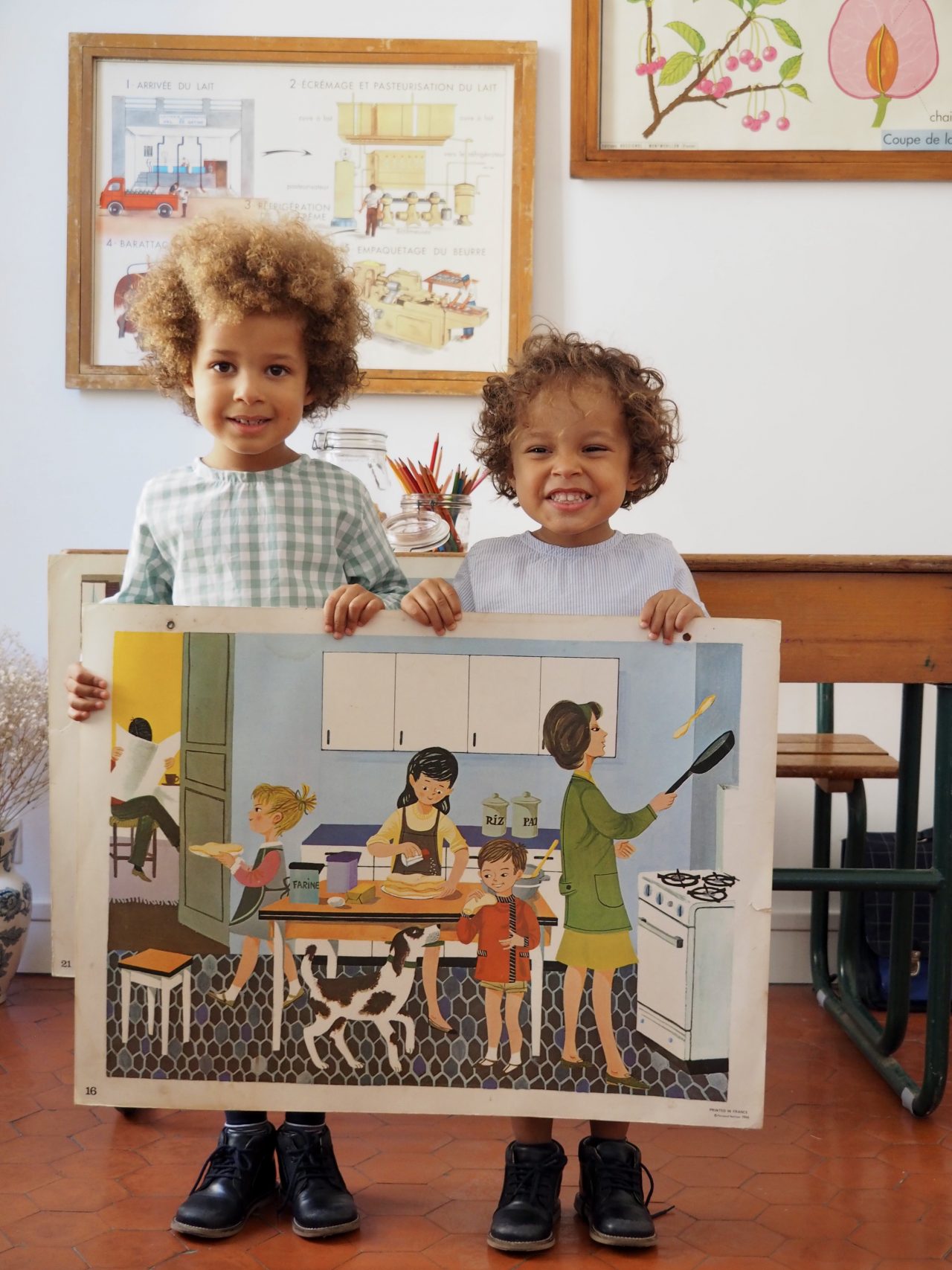 Affiche Fernand Nathan n°15 et 16 les crêpes et le docteur