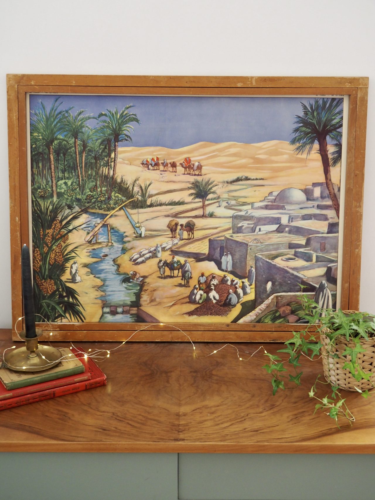 Affiche Rossignol de géographie n°43 et 44 l'oasis et la rizière