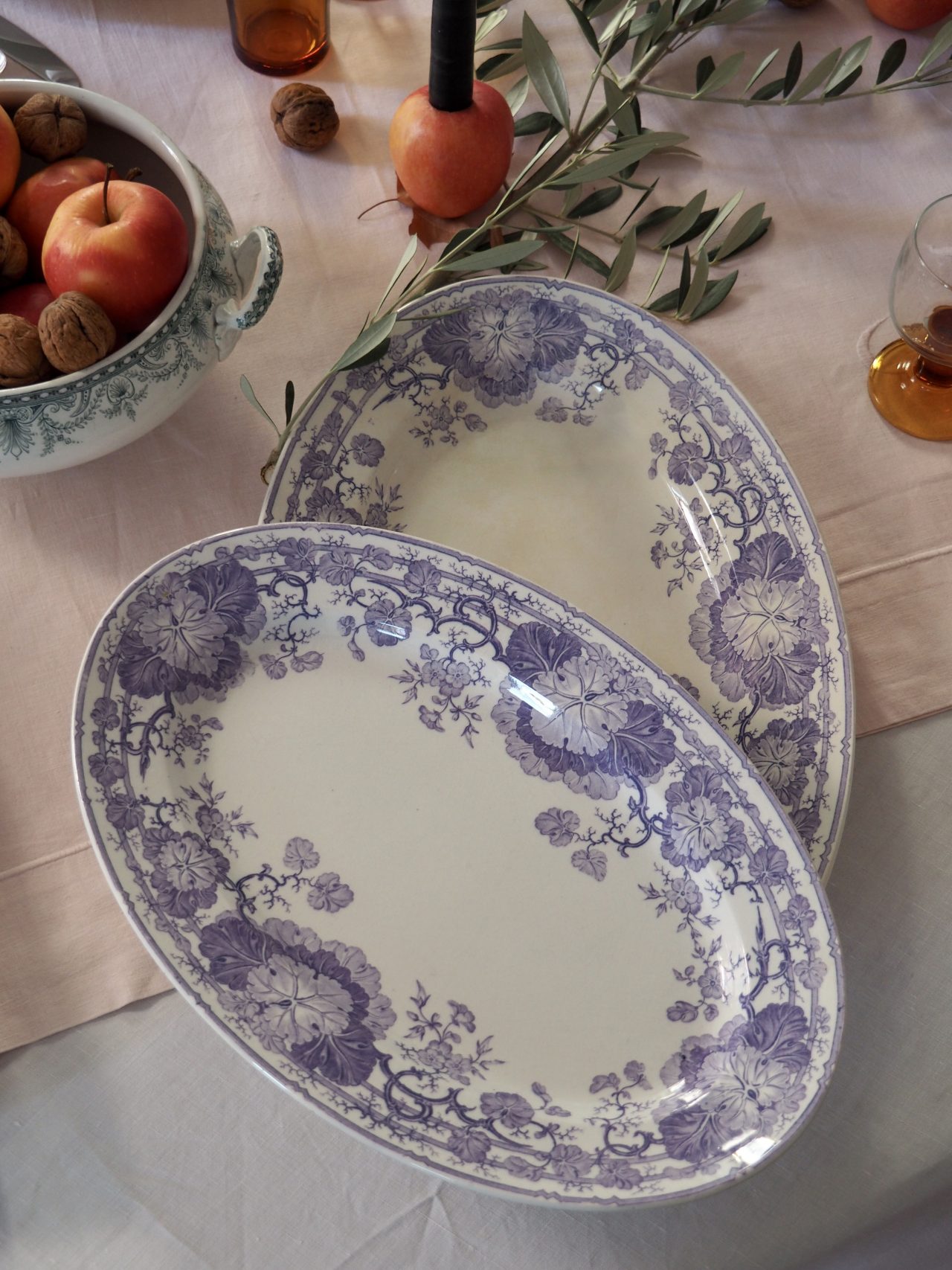 Plats ovals Géranium Sarreguemines