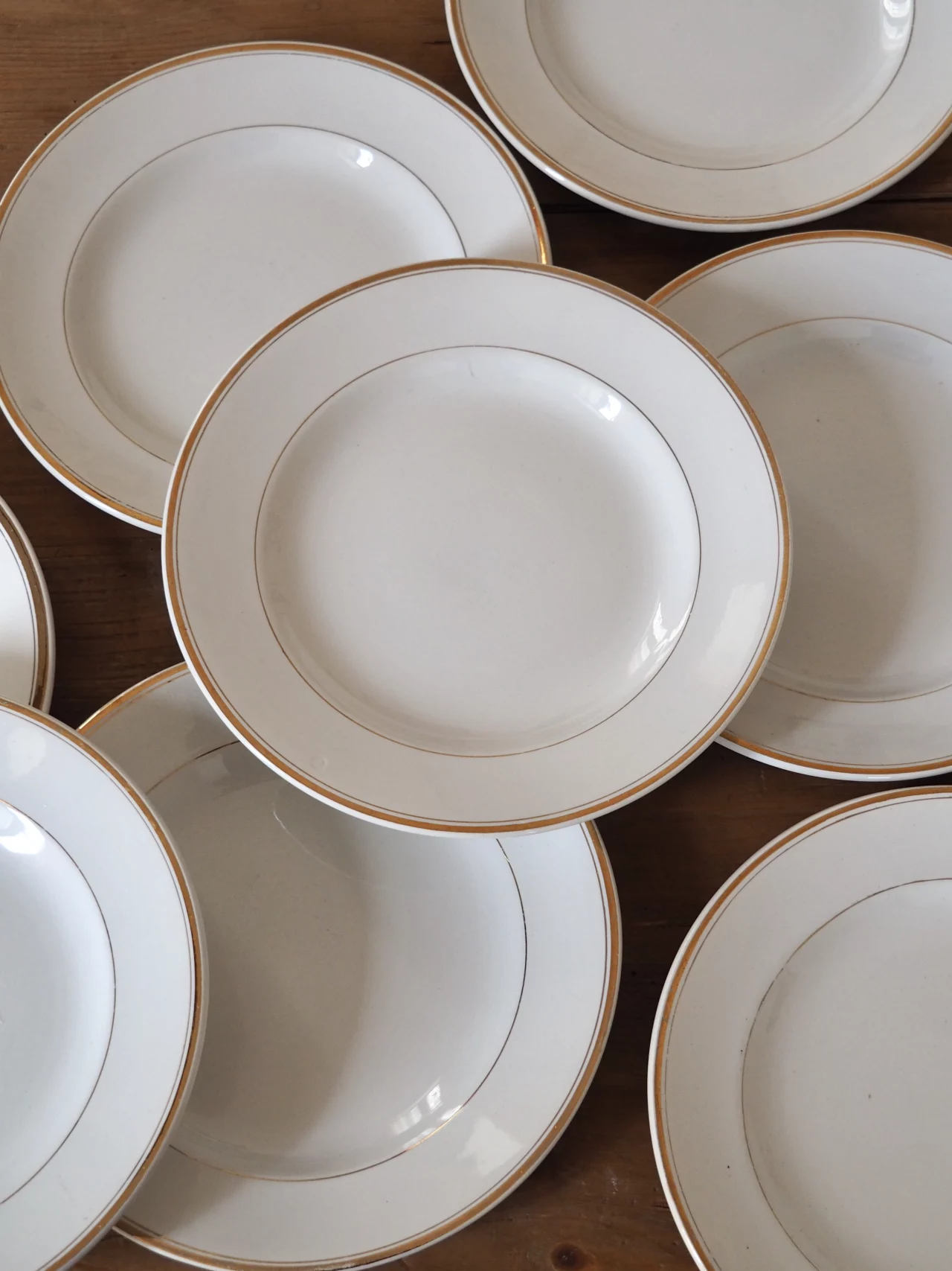 MaisonBoisDeRose Assiette Blanc et Or Sarreguemines Digoin1