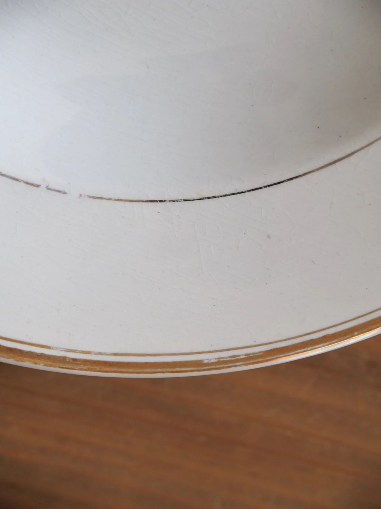 MaisonBoisDeRose Assiette creuse Blanc et Or Sarreguemines Digoin3