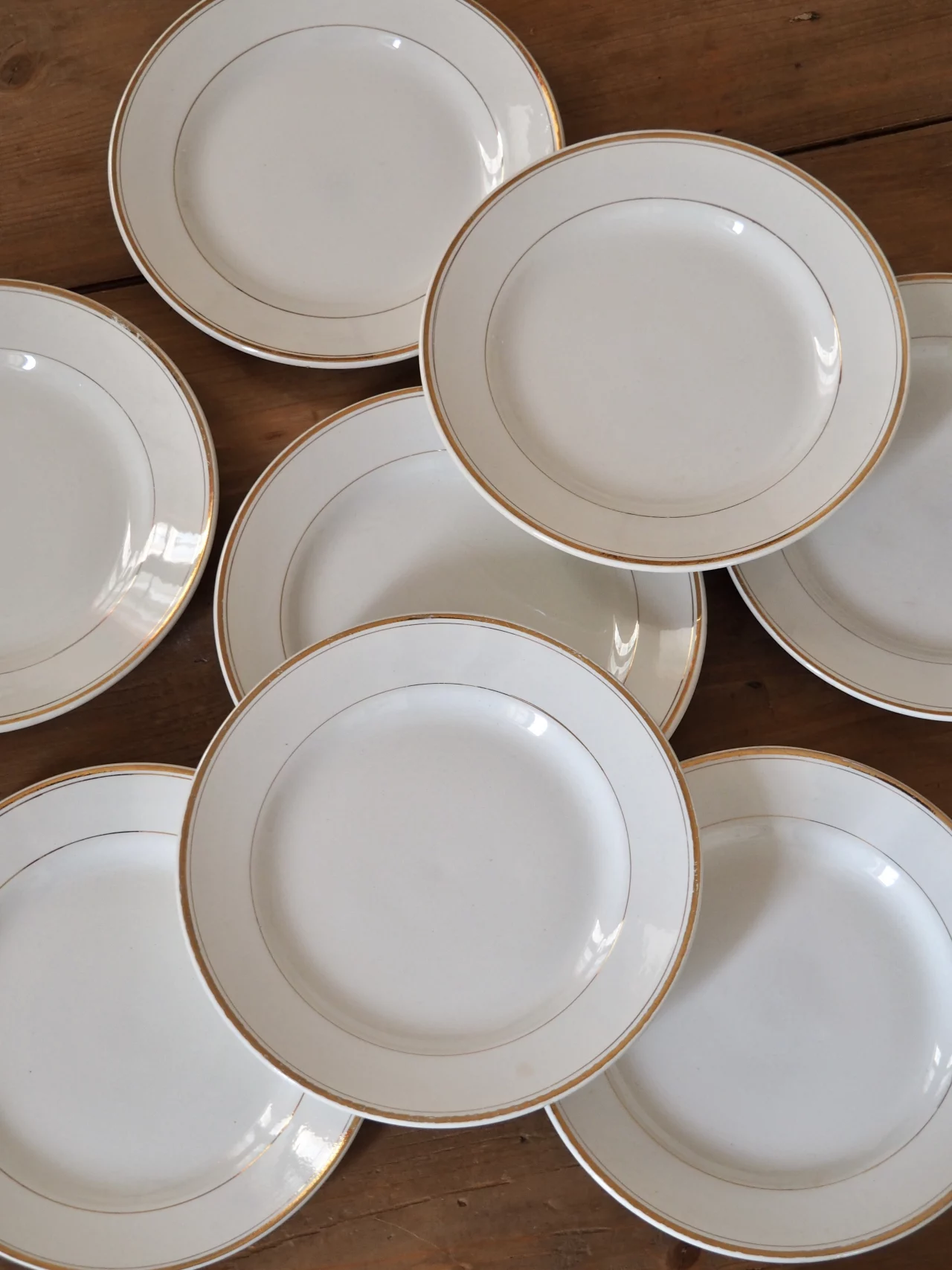 MaisonBoisDeRose Assiette dessert Blanc et Or Sarreguemines Digoin1