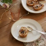 Assiette dessert Blanc et Or Sarreguemines Digoin