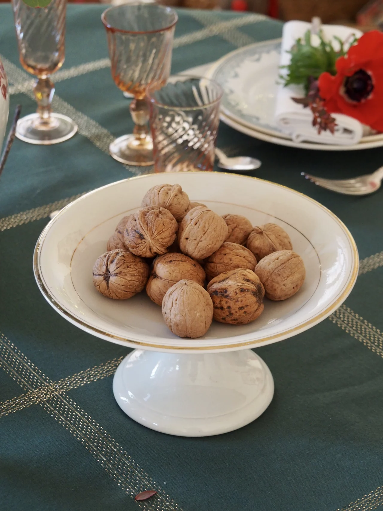 Compotier Blanc et Or Sarreguemines Digoin