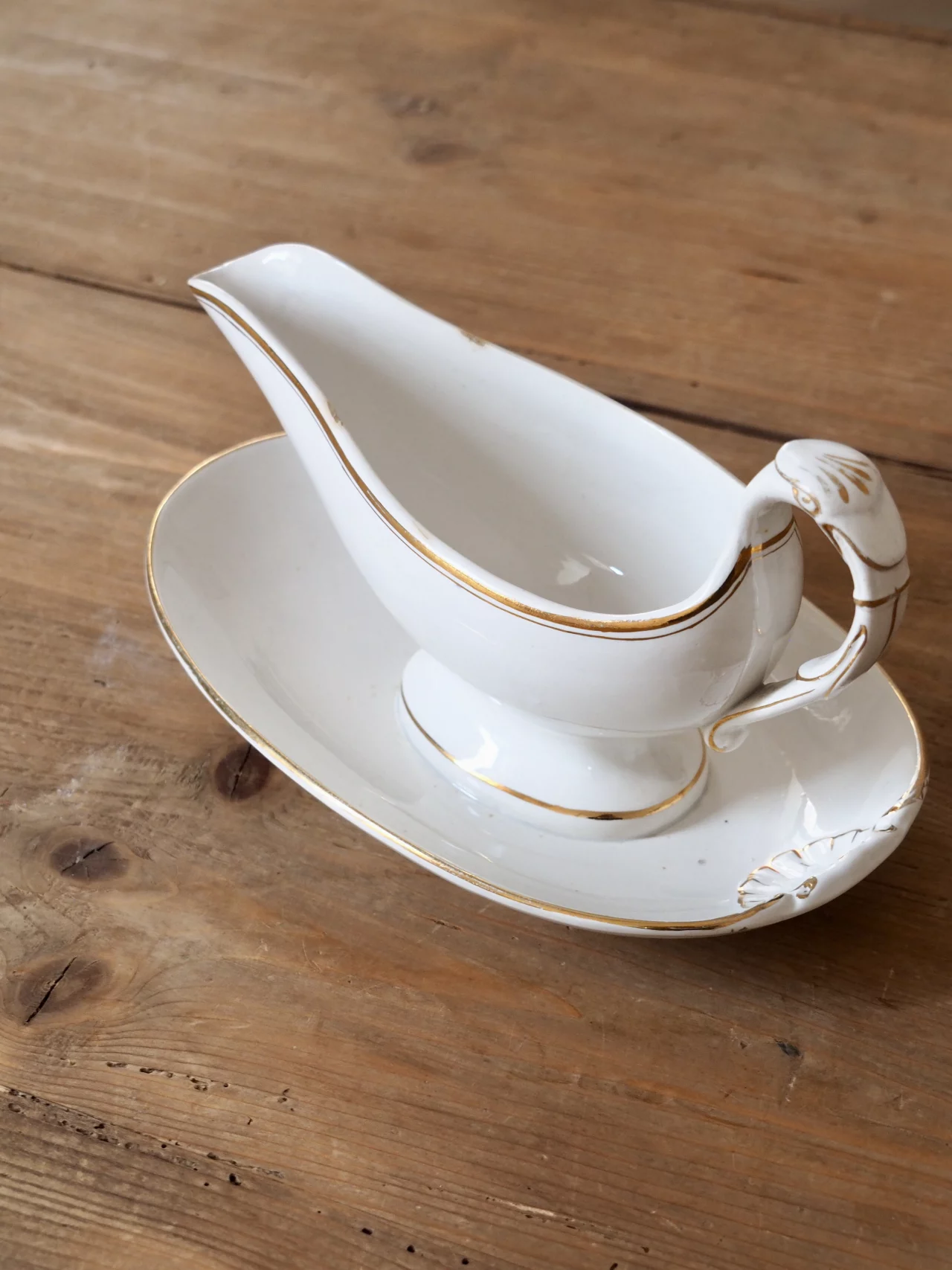 MaisonBoisDeRose plat ovale Blanc et Or Sarreguemines Digoin14