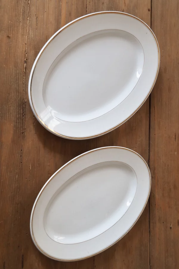 MaisonBoisDeRose plat ovale Blanc et Or Sarreguemines Digoin7