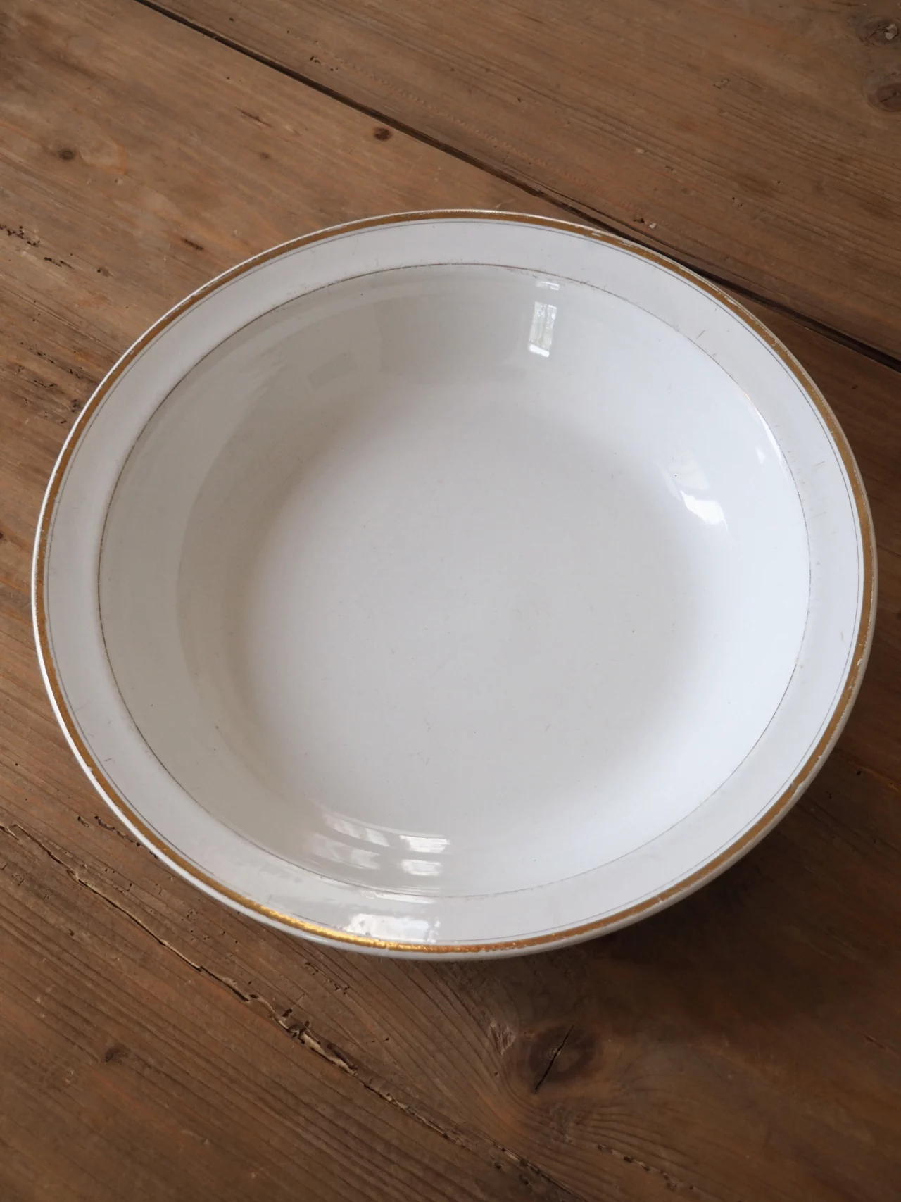 plat creux rond Blanc et Or Sarreguemines Digoin