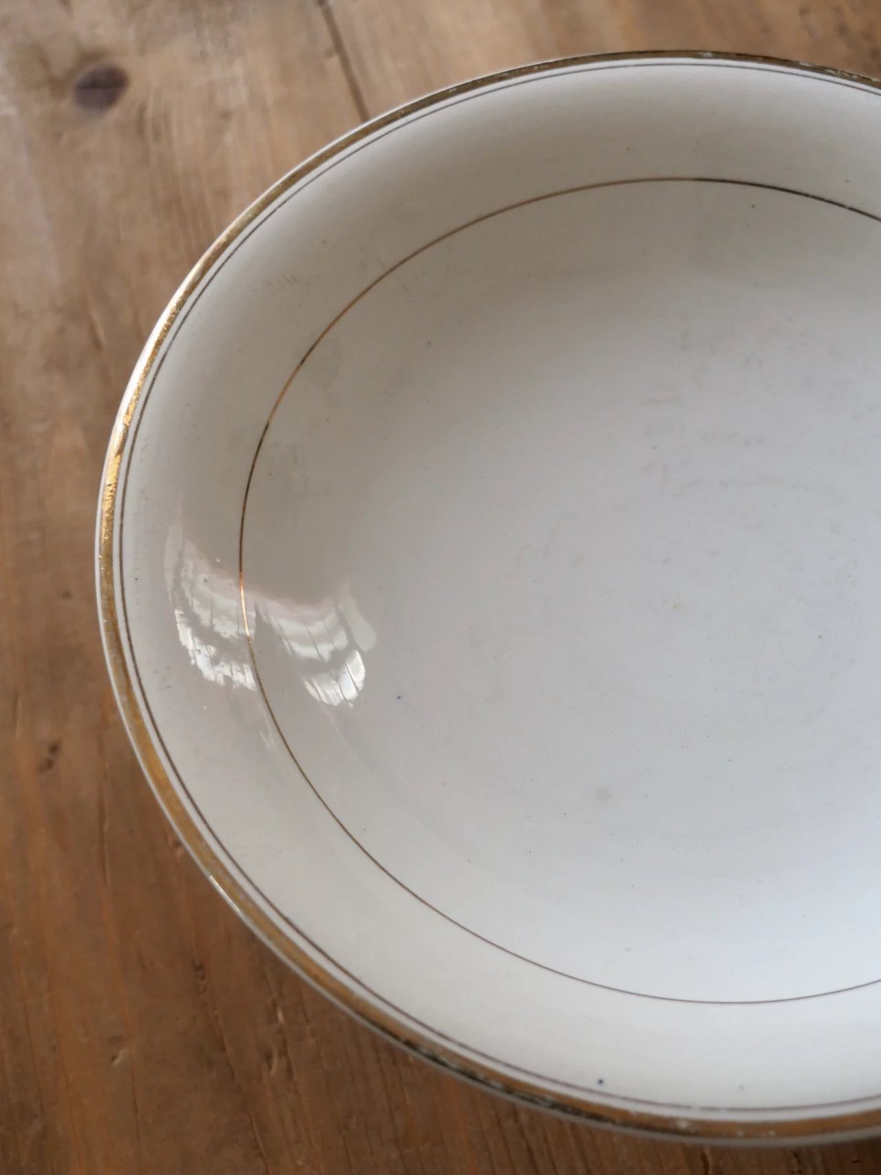 MaisonBoisDeRose plat rond Blanc et Or Sarreguemines Digoin18