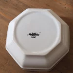 MaisonBoisDeRose saladier octogonal Blanc et Or Sarreguemines Digoin3