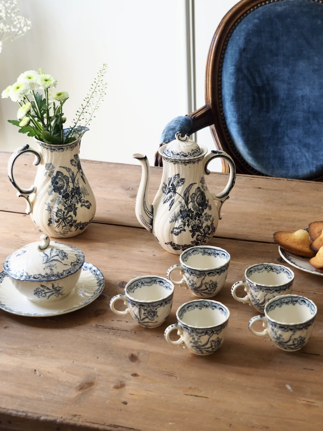 Verseuse Fontanges bleu canton petit modèle