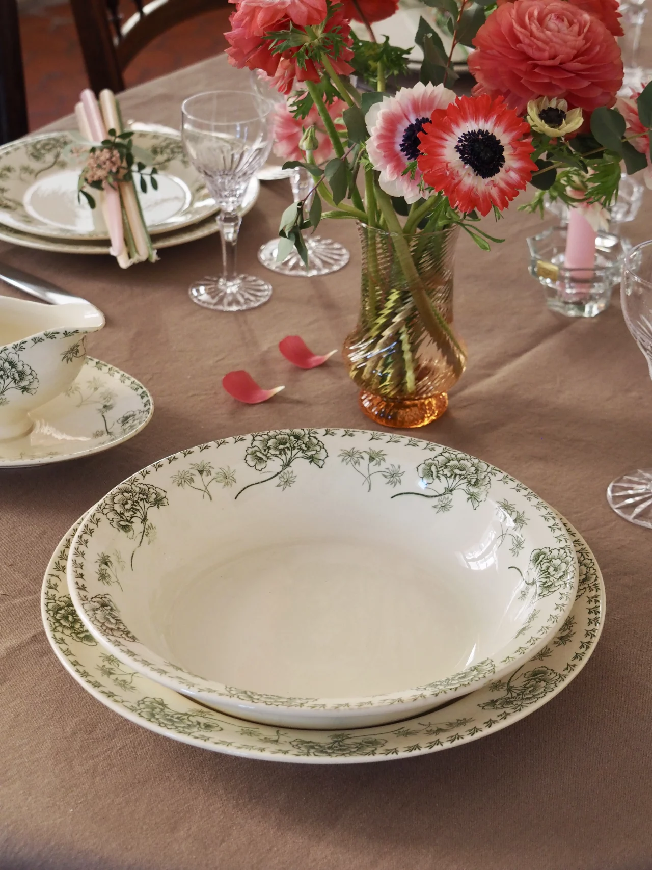 Plat rond creux palmyre