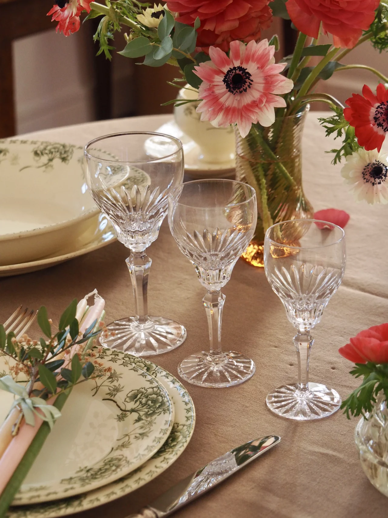 Verres en Cristal Val Saint Lambert