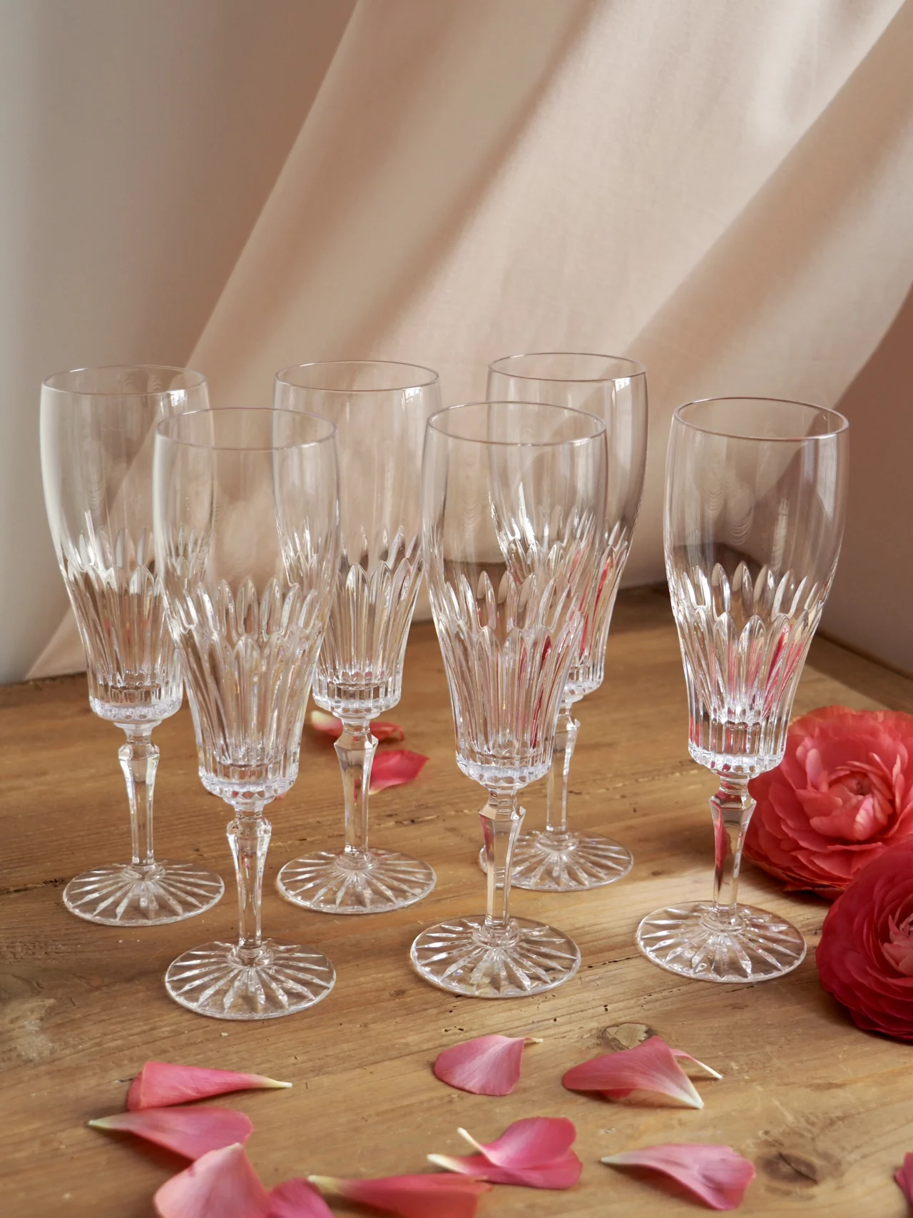 Flûtes en Cristal Val Saint Lambert