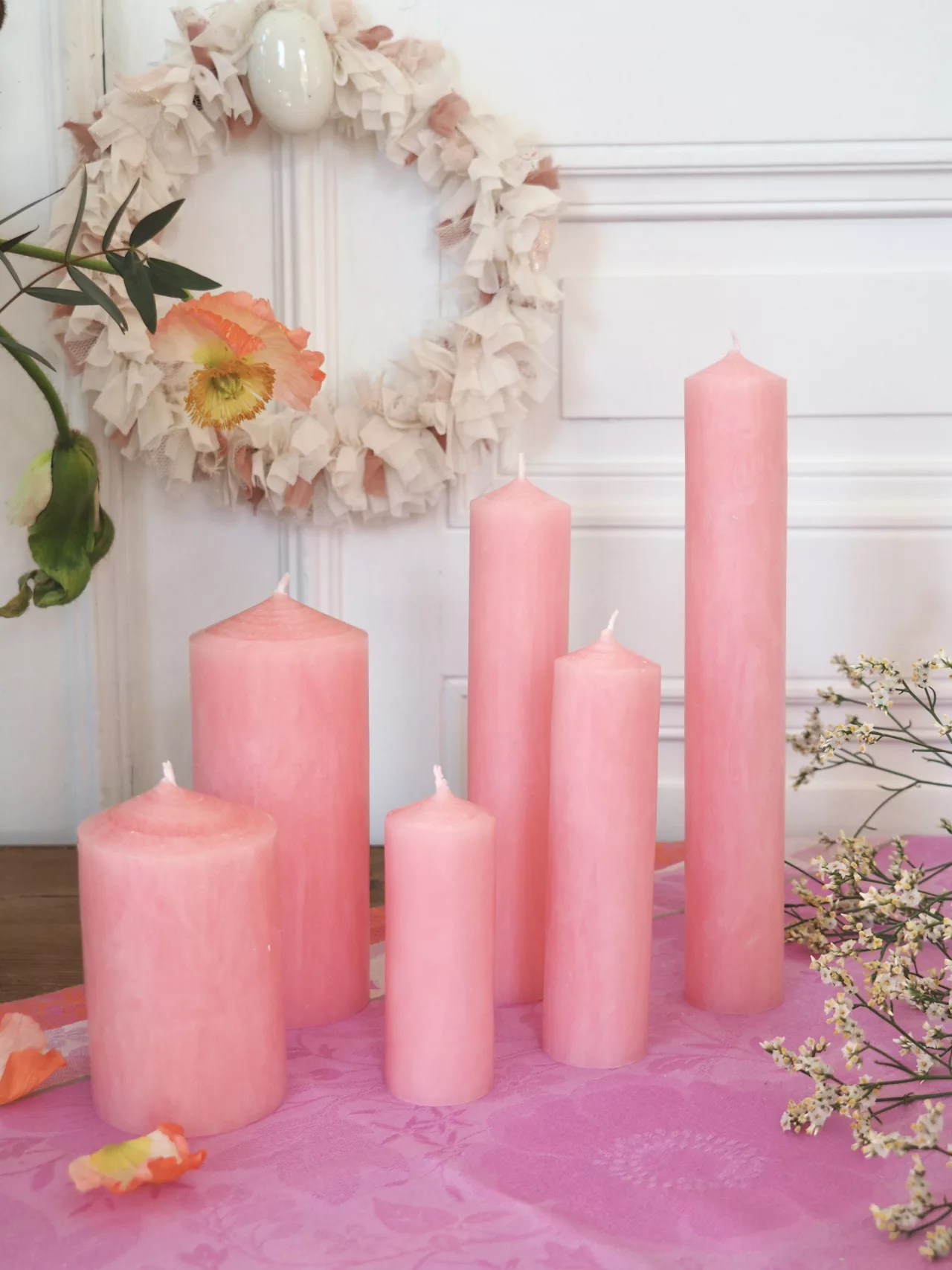 Cierges à la louche coloris Dragée