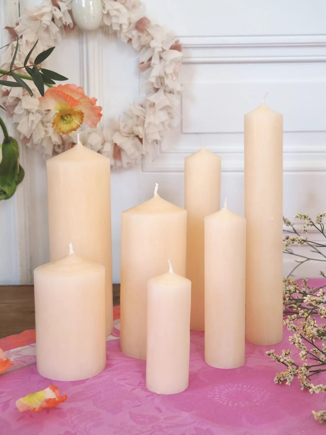 Cierges à la louche coloris papyrus 4