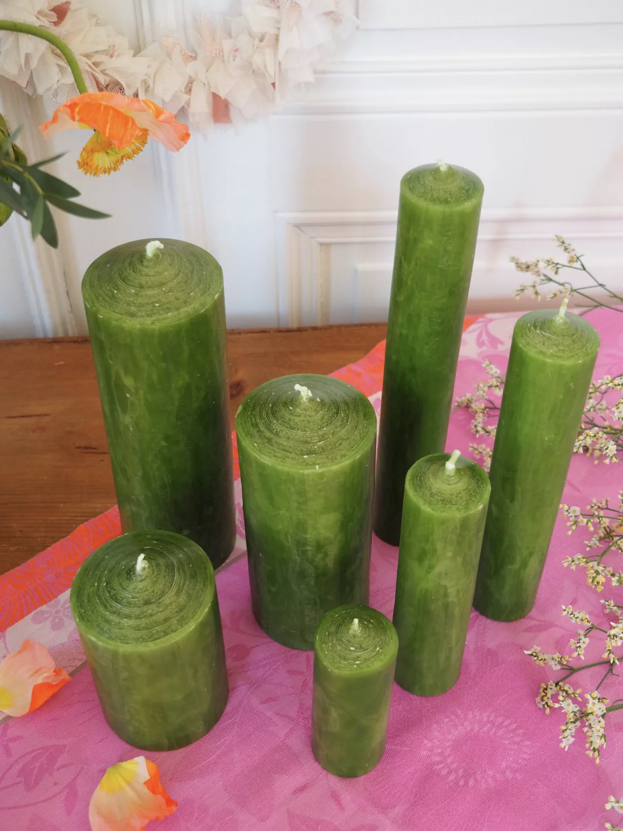 Cierges à la louche coloris forêt 2