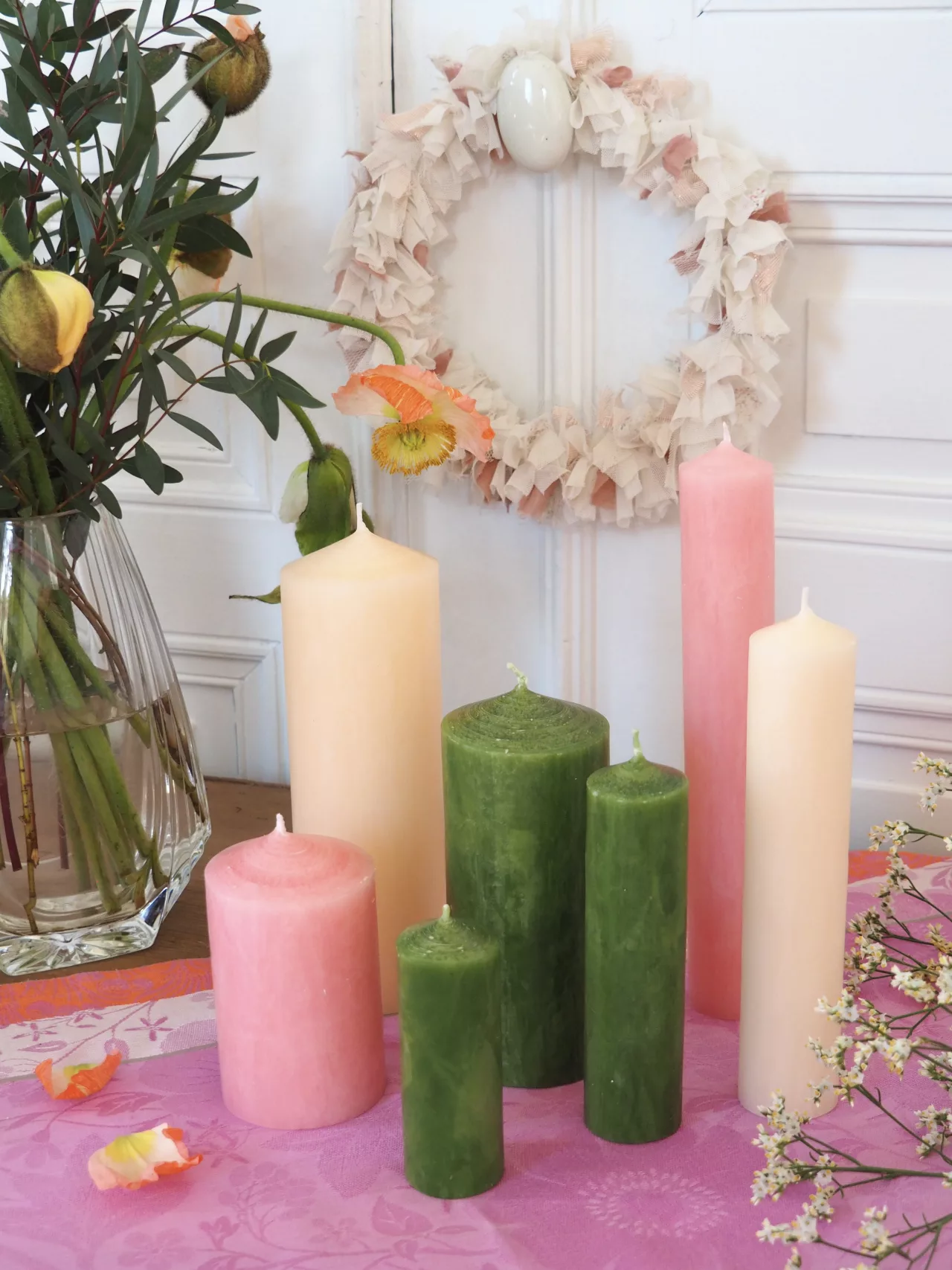 Cierges à la louche coloris Dragée 3