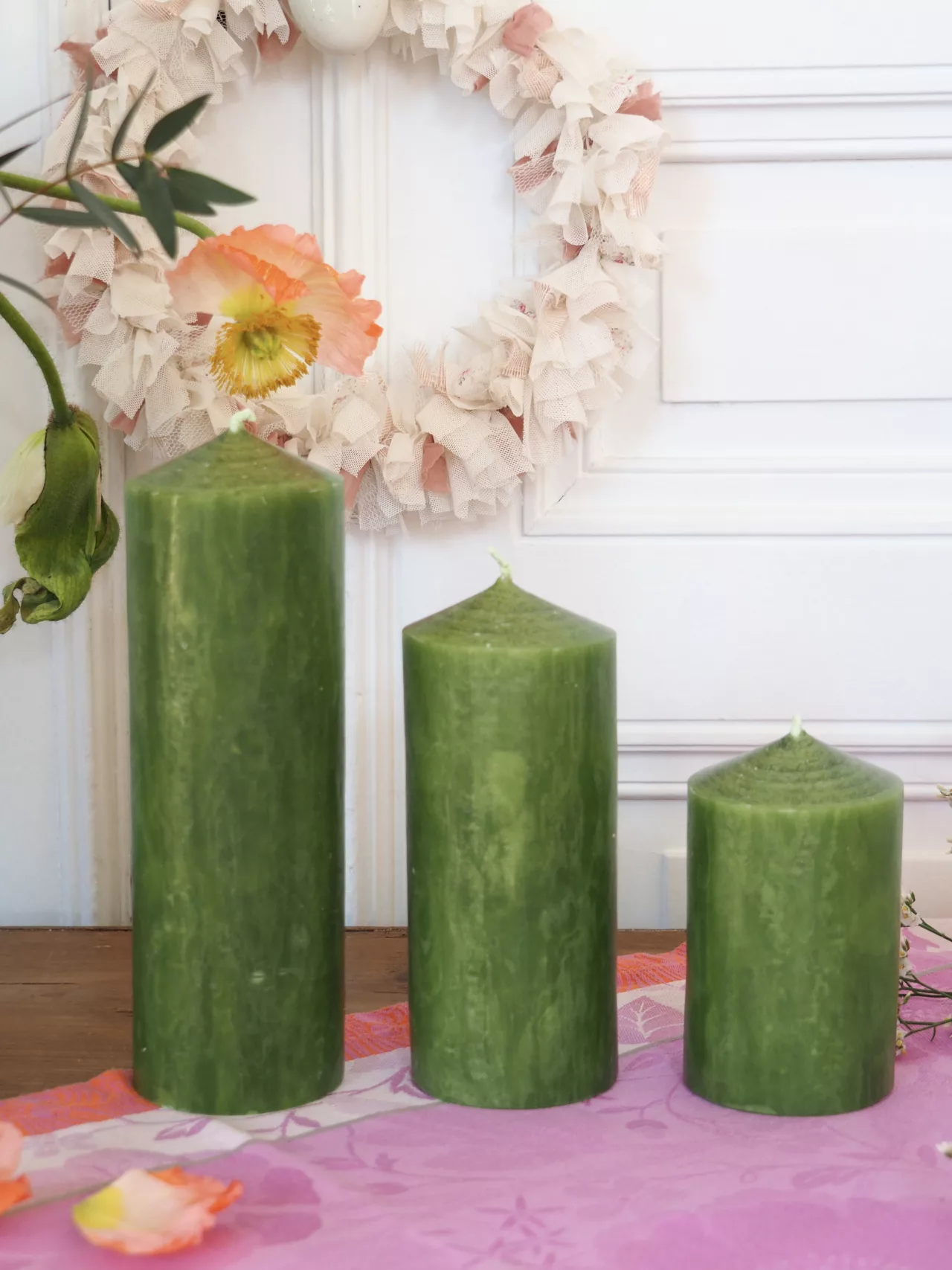 Cierges à la louche coloris forêt 3