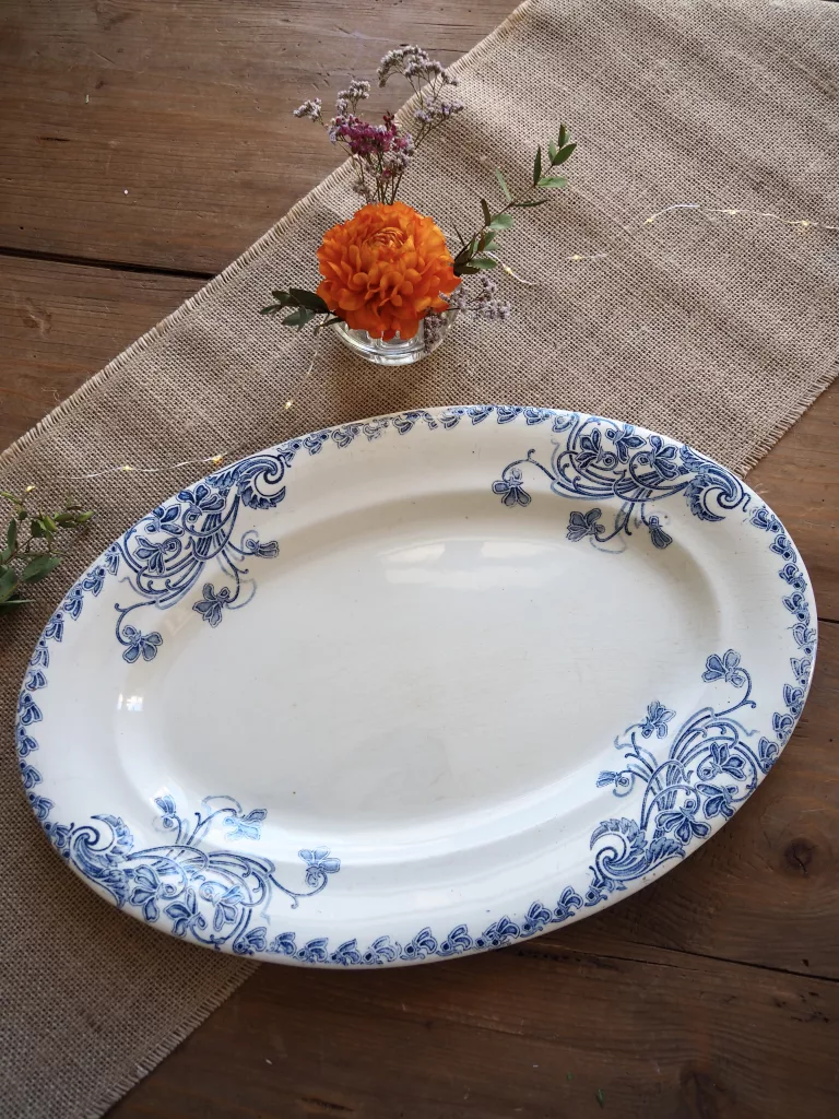 Dessous De Plat Aux Violettes – Céramique Violette – France – Vintage
